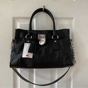 Michael Michael Kors black leather small Hamilton bag